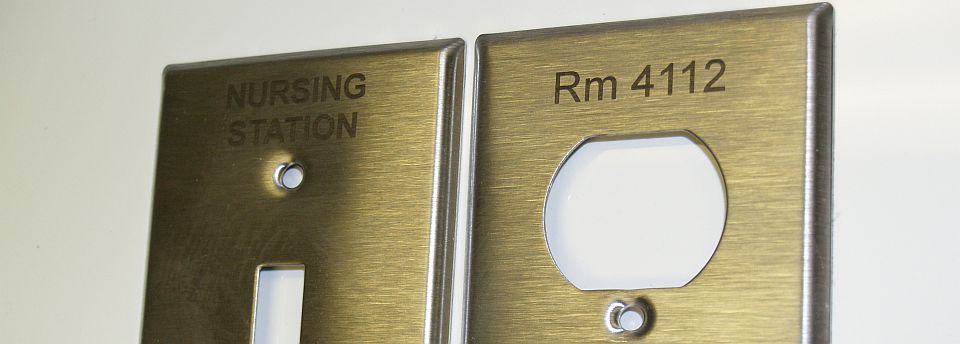 Laser Engraved Metal Switch and Outlet Plates