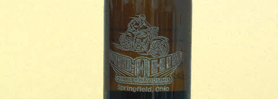 Laser Engraved Glass Wine Bottle